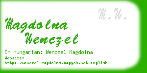 magdolna wenczel business card